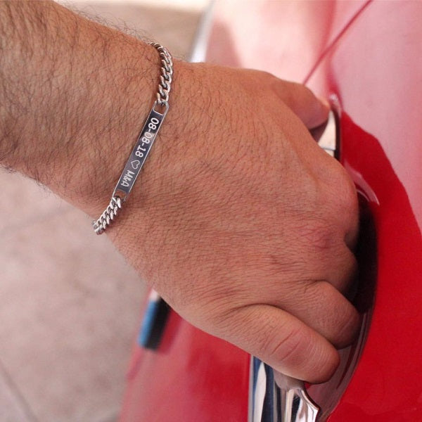 Esclava unisex plateada