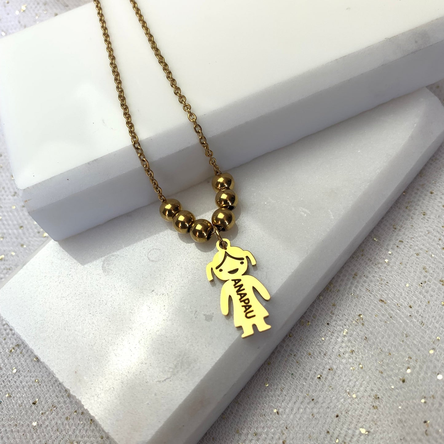 Collar Niño-Niña Dorado