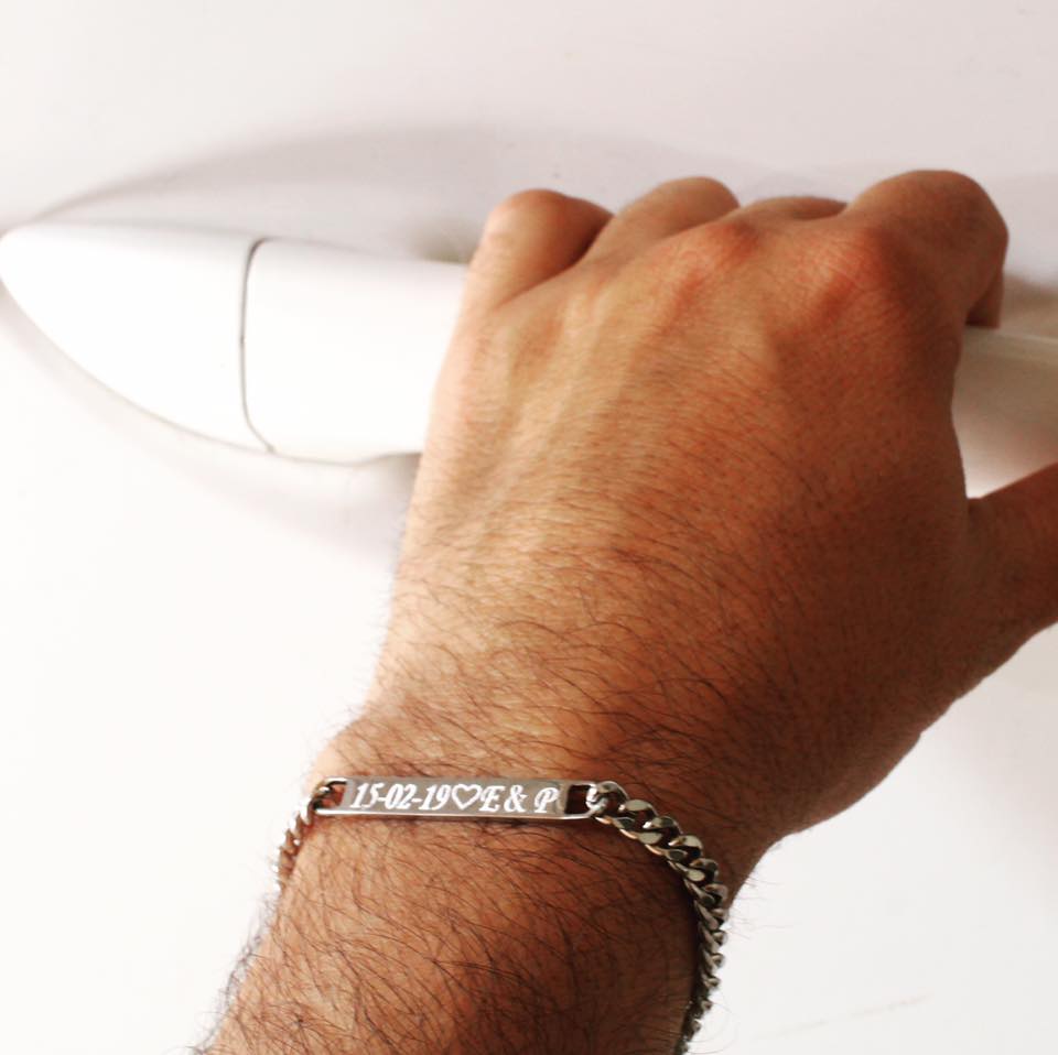 Esclava unisex plateada