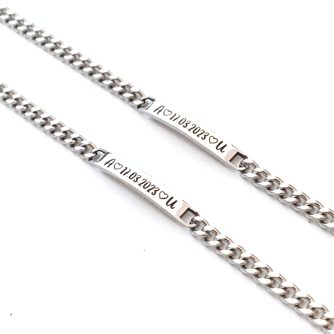 Duo unisex plateado