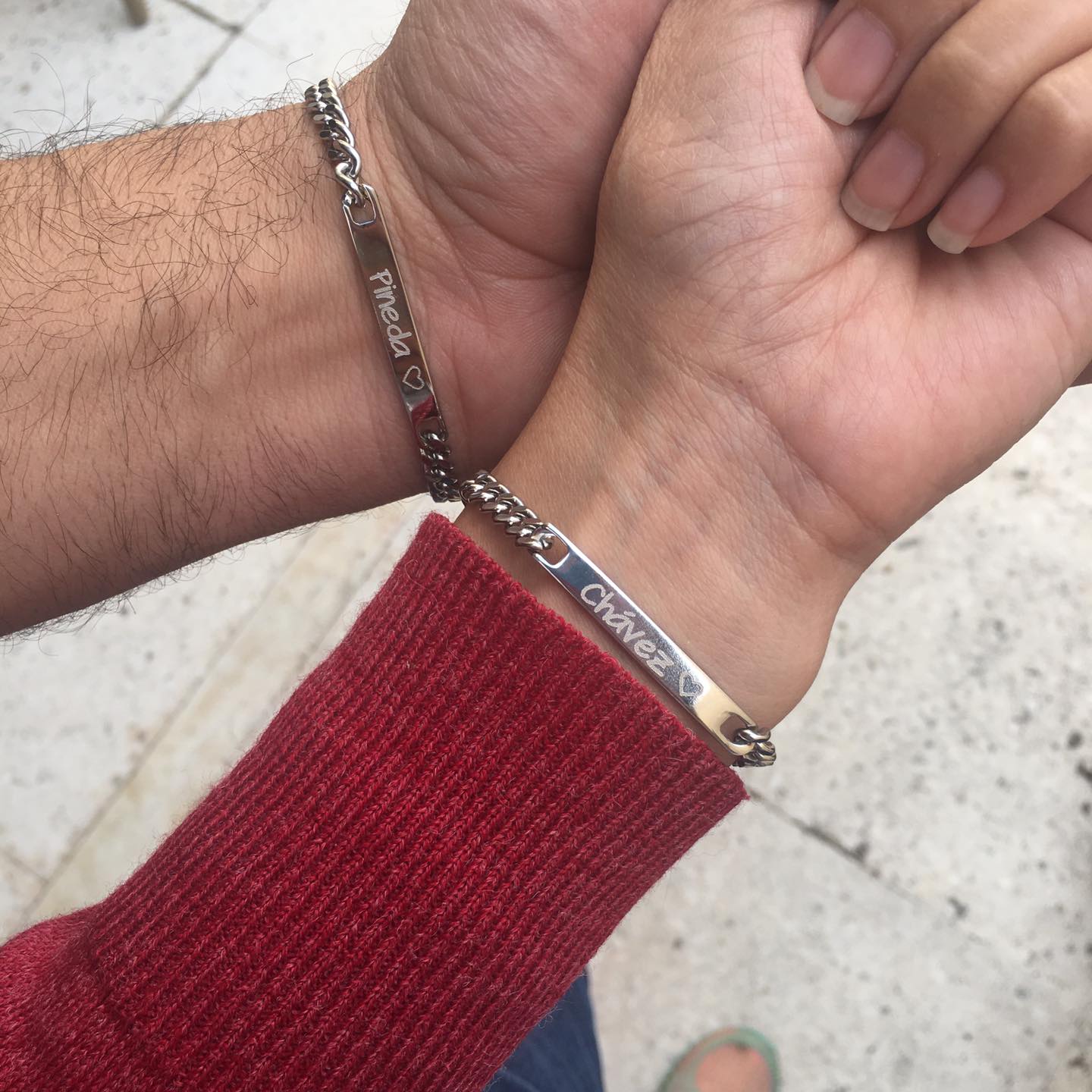 Duo unisex plateado